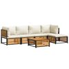 vidaXL Set Divano da Giardino 6 pz con Cuscini in Massello di Acacia