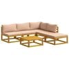 vidaXL Set di divani 6 pz Naturale Legno di Acacia Massello