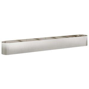 vidaXL Letto rialzato da giardino Acciaio Inox 360 x 40 x 40 cm
