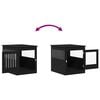 vidaXL Mobile per cuccia per cani Rovere Nero 80x64,5x71 cm in legno ingegnerizzato