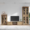 vidaXL Set mobile TV FLORIN Rovere artigianale Legno multistrato