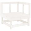 vidaXL Set Salotto da Giardino 7 pz Bianco in Legno Massello di Pino