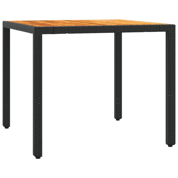 vidaXL Set da Pranzo da Giardino 3 pz con Cuscini Nero in Polyrattan