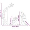 vidaXL Scena del Presepe Bianco caldo 149 x32 x 127.5 cm Poliestere