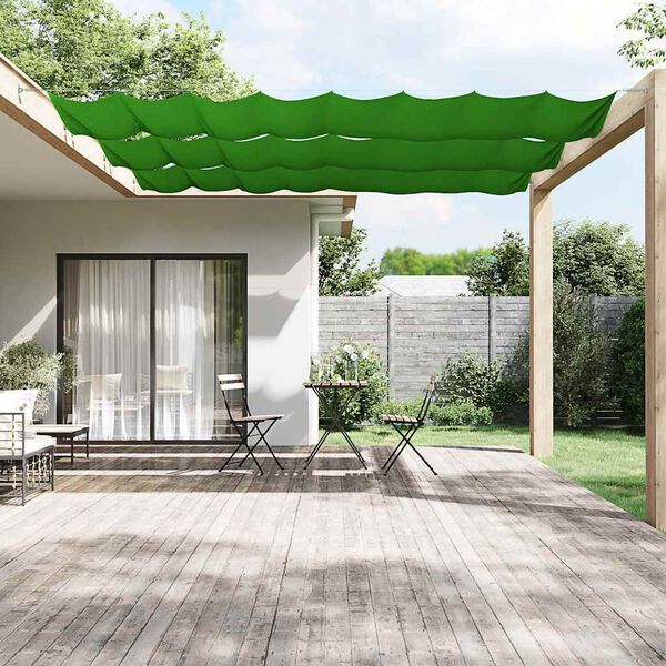 vidaXL Paravento Verticale Verde Chiaro 140x600 cm in Tessuto Oxford