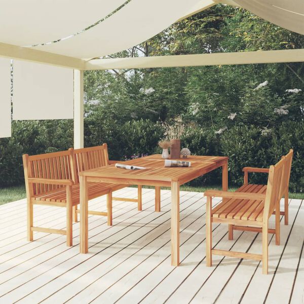vidaXL Set da Pranzo per Giardino 3 pz in Legno Massello di Teak