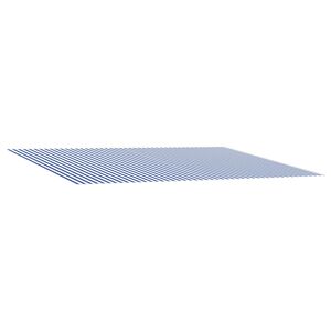 vidaXL Telo di ricambio per tenda da sole Blu e Bianco 250 x 200 cm