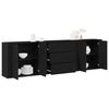 vidaXL Credenza Rovere Nero 240 x 33 x 70 cm Legno multistrato