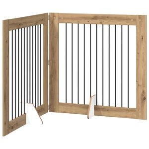vidaXL Cancello per cani pieghevole con supporti 2 pz 200,5 cm