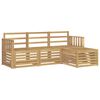 vidaXL Set di divani da esterno 4 pz Bianco Legno di Acacia Massello