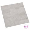 vidaXL Tavole per Pavimenti 55 pcs Grigio chiaro 5,11 m&sup2; PVC