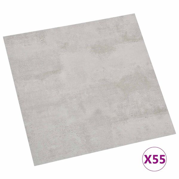 vidaXL Tavole per Pavimenti 55 pcs Grigio chiaro 5,11 m&sup2; PVC