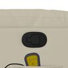 vidaXL Poltrona Alzapersona Reclinabile Massaggio Crema Similpelle