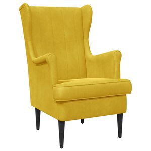 vidaXL Poltrona Giallo Velluto