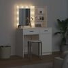 vidaXL Set da tavolo da trucco con LED 2 pcs Bianco Legno multistrato