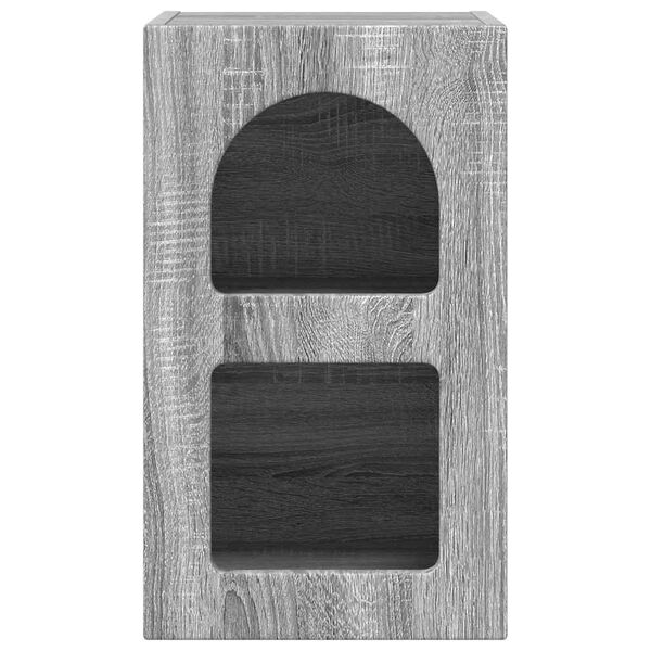 vidaXL Comodino Grigio Sonoma 29,5 x 33,5 x 50 cm Legno multistrato