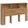 vidaXL Mobiletto con testiera in rovere artigianale 180x19x103,5 cm