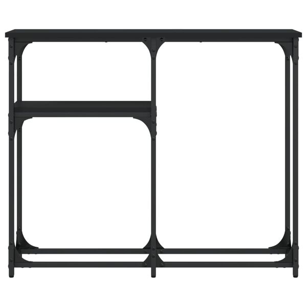 vidaXL Tavolino Consolle Nero 90x22,5x75 cm in Legno Multistrato