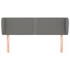 vidaXL Testiera ad Orecchio Grigio Scuro 147x23x78/88 cm in Tessuto