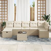 vidaXL Set di divani con cuscino Beige e Crema polyrattan