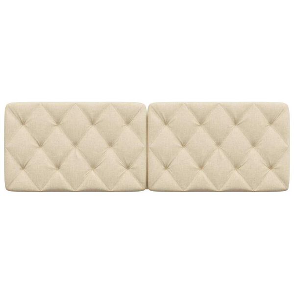 vidaXL Cuscino Testiera Crema 160 cm in Tessuto