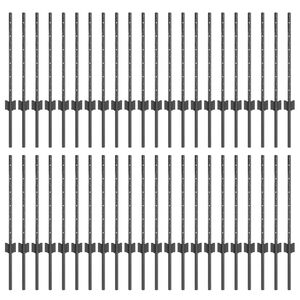 vidaXL Palo per recinzione interrato 44 pz Grigio 100 cm