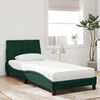 vidaXL Letto con Materasso Hanko Verde Scuro 80x200 cm in Velluto