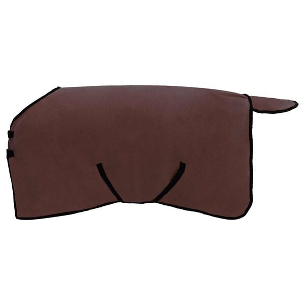 vidaXL Coperta per Cavalli Marrone Scuro Completo Poliestere