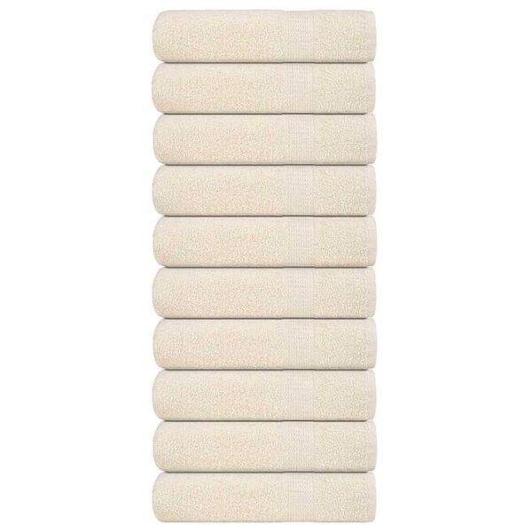 vidaXL Asciugamani da bagno FROGN 10 pz Crema 100x150 cm 360 g/m&sup2;