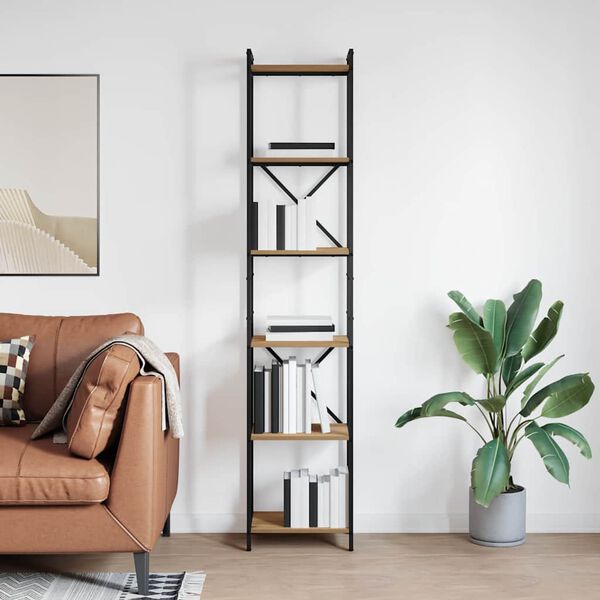 vidaXL Libreria Rovere artigianale 40 x 30 x 189,5 cm