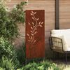 vidaXL Schermo per privacy in giardino Floreale Ruggine 50 x 140 cm