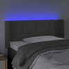 vidaXL Testiera a LED Grigio Scuro 83x16x78/88 cm in Velluto