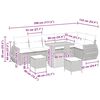 vidaXL Set Divano da Giardino con cuscino 9 pcs beige e grigio chiaro