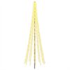 vidaXL Albero di Natale LED 485 cm 3000 LED Bianco caldo Acciaio Nero