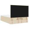 vidaXL Struttura Letto Pouf con Materasso Crema 140x200 cm in Tessuto