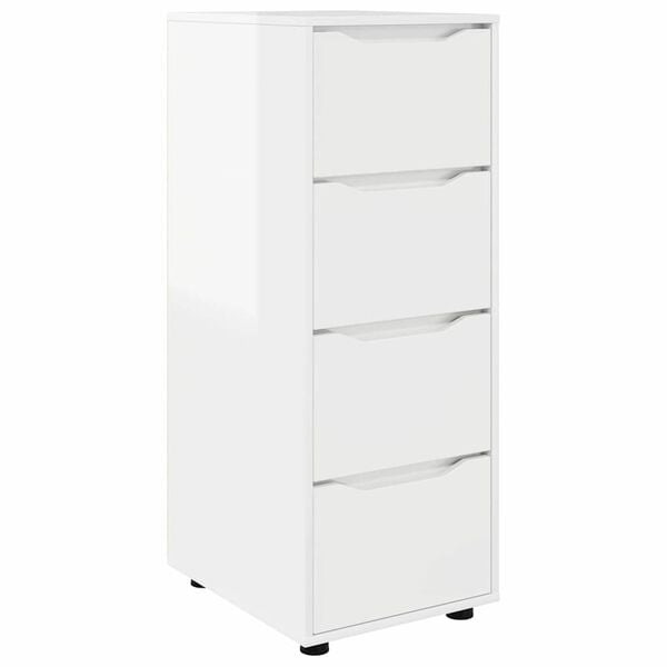 vidaXL Armadio Bianco Lucido 40 x 48 x 105 cm Legno multistrato