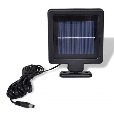 Riflettore doppio da esterno a LED ad energia solare con sensore nero