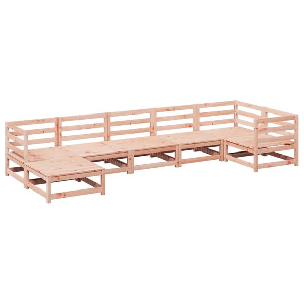 vidaXL Set Divani da Giardino 7 pz in Legno Massello Abete Douglas