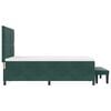 vidaXL Letto a molle con materasso Verde Scuro 140 x 200 cm Velluto
