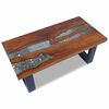 vidaXL Tavolino da Salotto in Legno di Teak e Resina 100x50 cm
