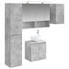 vidaXL Set di Armadi da Bagno 5 pcs Grigio Cemento 50 x 14,5 x 70 cm