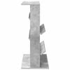 vidaXL Scaffale per riviste Grigio cemento 70 x 41 x 96 cm