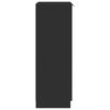 vidaXL Scarpiera Nera 59x35x100 cm in Legno Multistrato