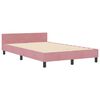 vidaXL Letto a molle con testiera Rosa 120 x 200 cm Velluto