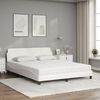 vidaXL Letto con Materasso Dover Bianco 160x200 cm in Similpelle