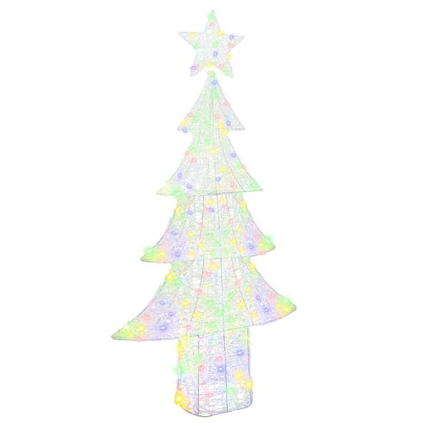 vidaXL Albero di Natale con 240 LED Multicolore 180 cm Acrilico