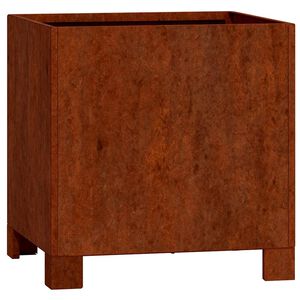 vidaXL Fioriera con Gambe Ruggine 30x30x30 cm Acciaio Corten