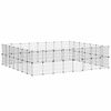 vidaXL Gabbia per Animali 60 Pannelli con Porta Nera 35x35 cm Acciaio