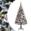 vidaXL Albero di Natale artificiale con 150 LED Bianco 150 cm