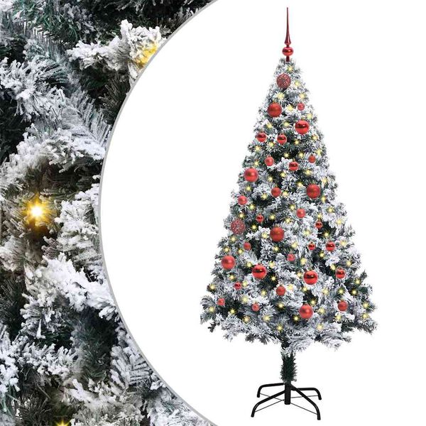 vidaXL Albero di Natale artificiale con 150 LED Bianco 150 cm